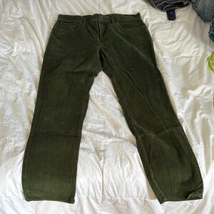 Men's Jcrew Green Corduroy Pants